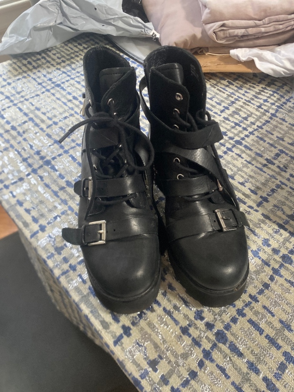 Ash women combat boots